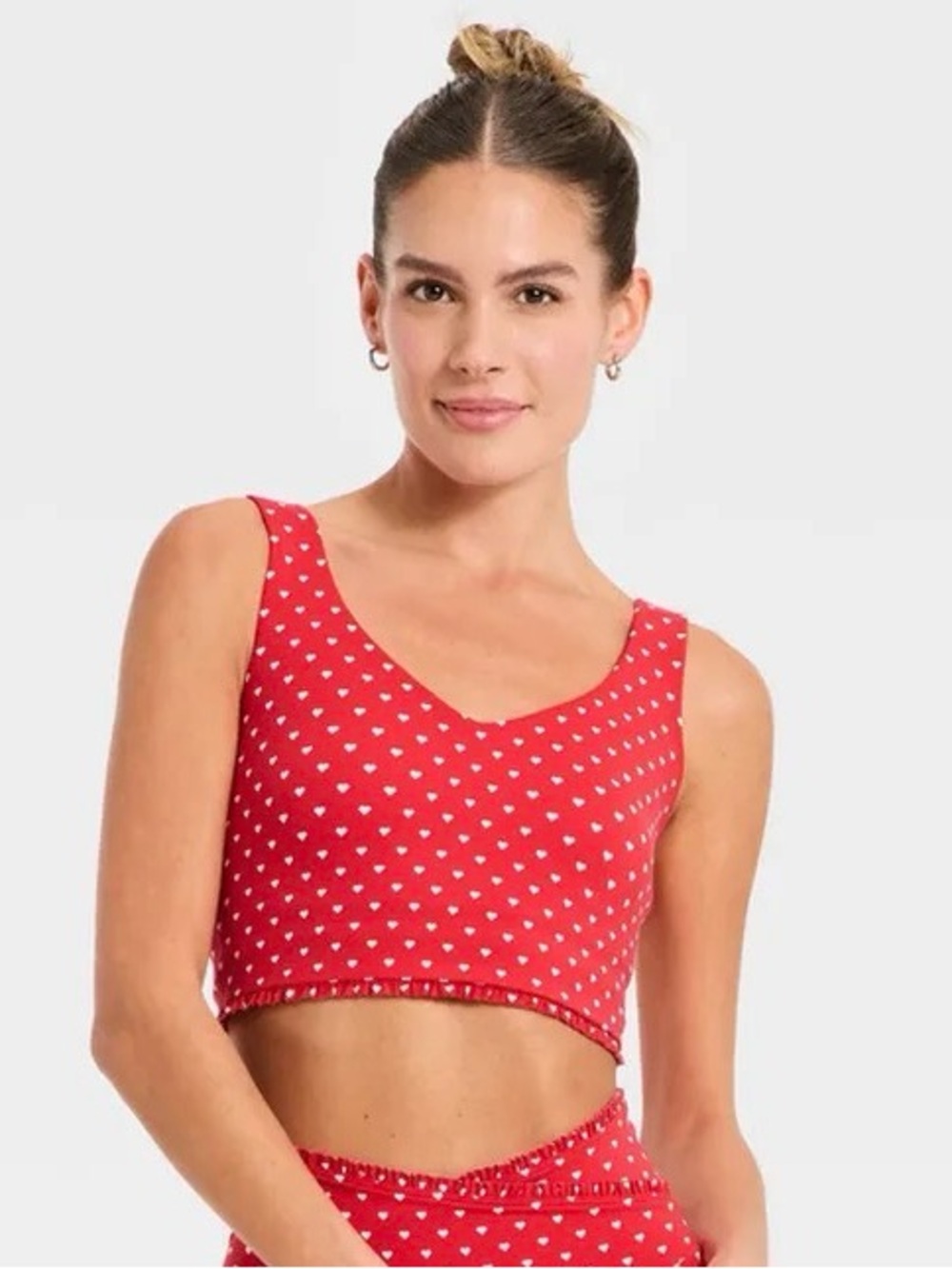 Target Red Heart Print Crop Bralette
